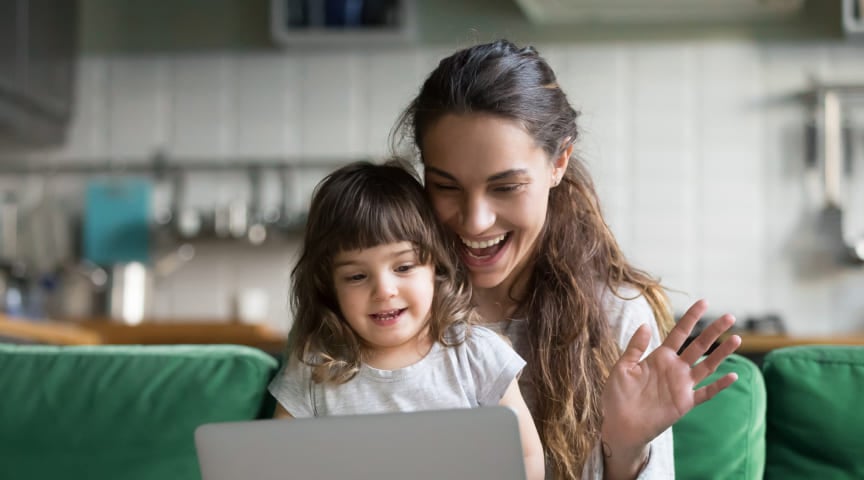 a woman with her daughter