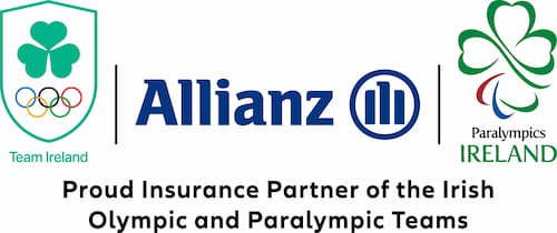 Allianz and their logo partnered with Irish Olympic and Paralympic Teams & their logo