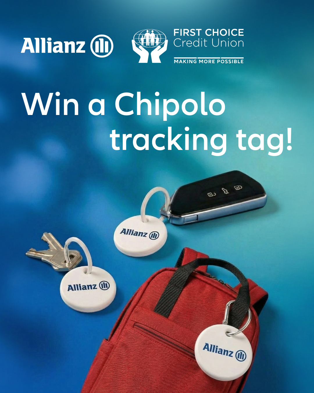 First-Choice Credit Union chipolo competition poster