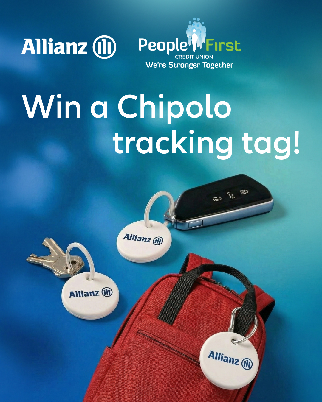 People-First Credit Union chipolo competition poster