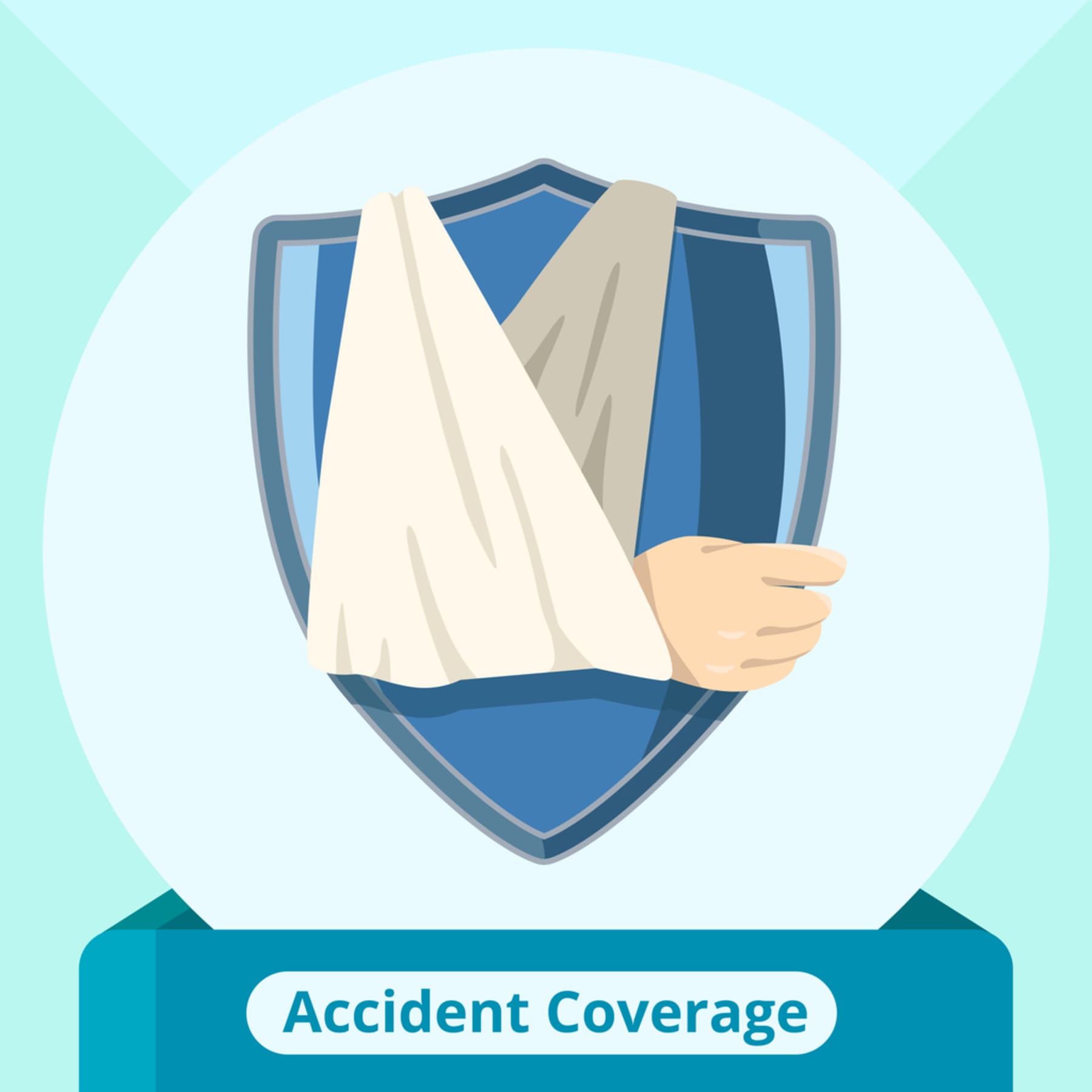 Employee Pupil Personal Accident cover cartoon logo