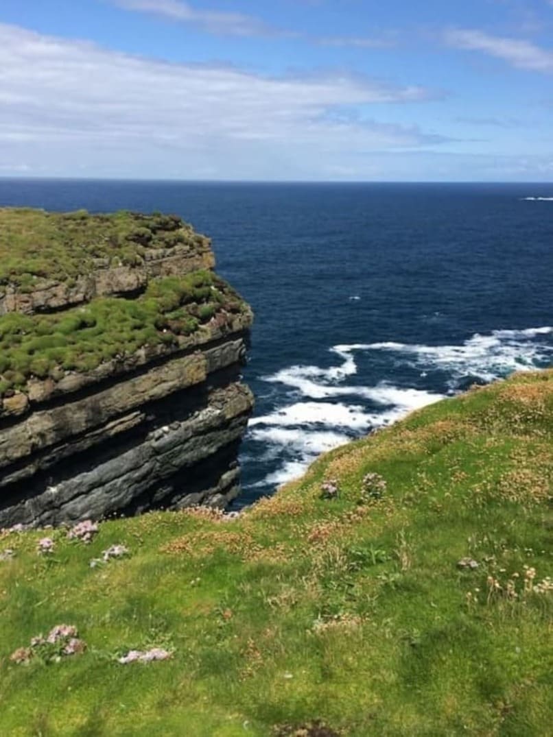 cliff overlooking Irish sea