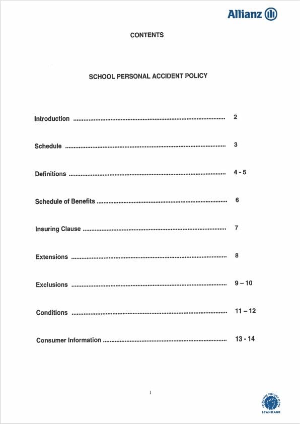An image of a school application form